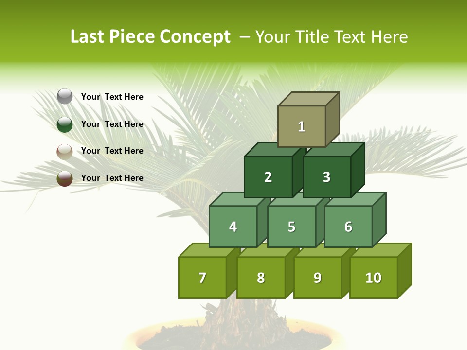 A Palm Tree With A White Background PowerPoint Template