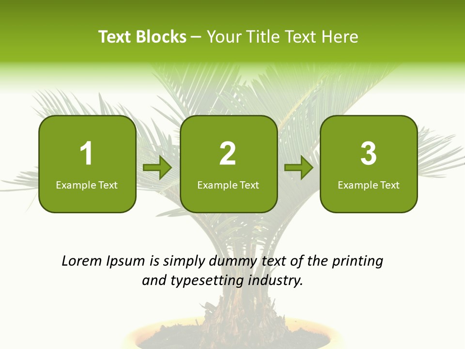A Palm Tree With A White Background PowerPoint Template