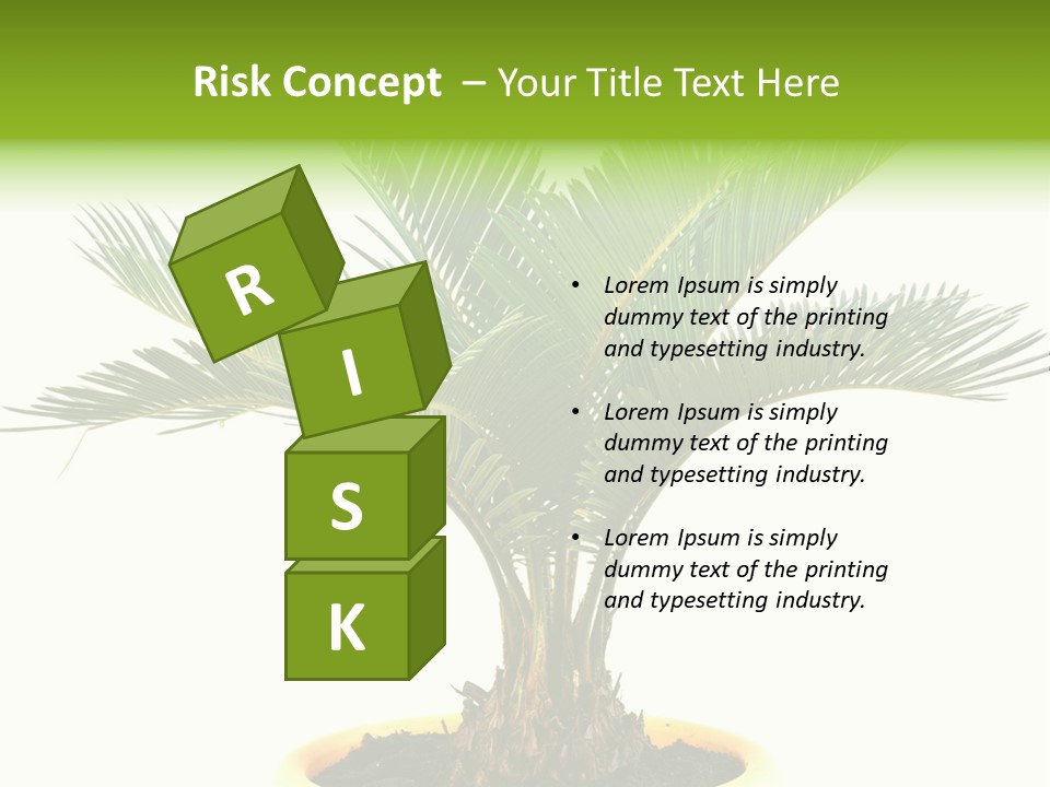 A Palm Tree With A White Background PowerPoint Template