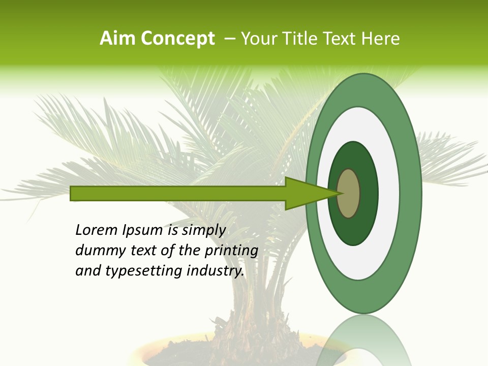 A Palm Tree With A White Background PowerPoint Template