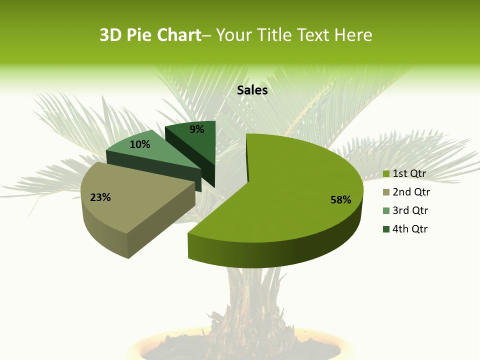 A Palm Tree With A White Background PowerPoint Template