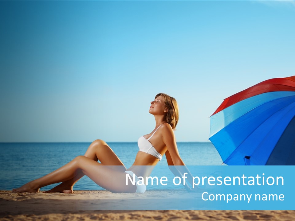 Caucasian Outdoor  PowerPoint Template