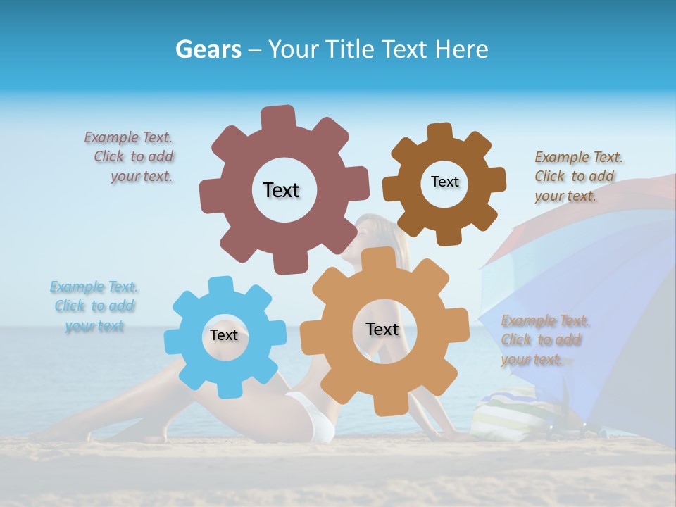 Caucasian Outdoor  PowerPoint Template