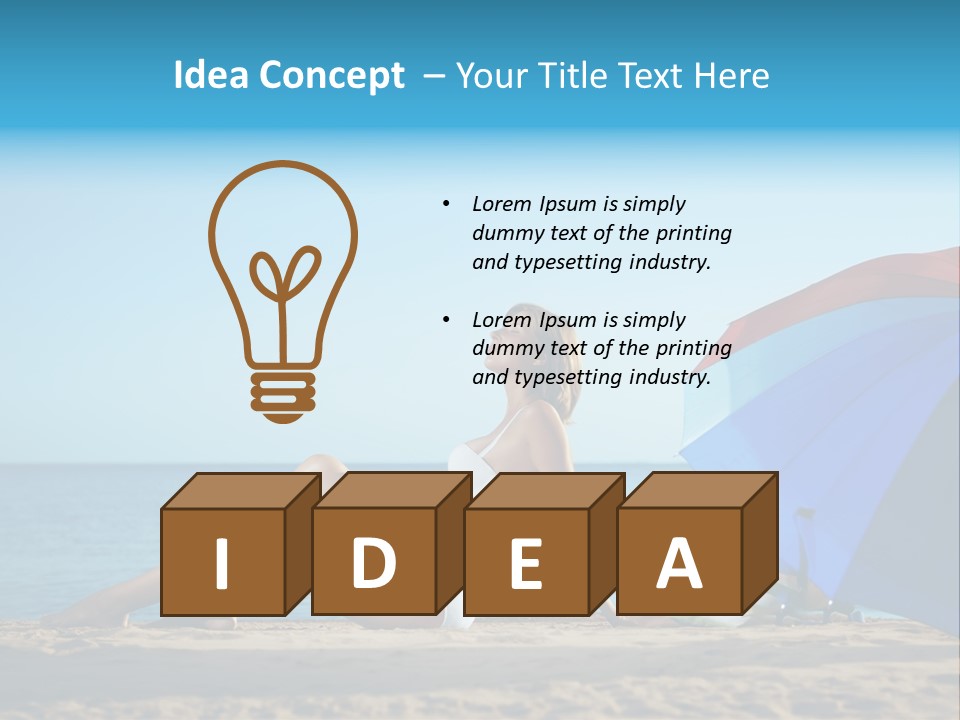 Caucasian Outdoor  PowerPoint Template