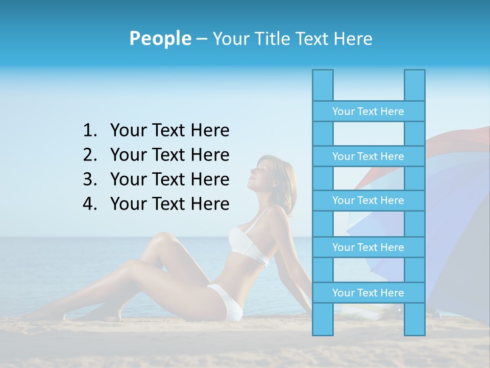 Caucasian Outdoor  PowerPoint Template