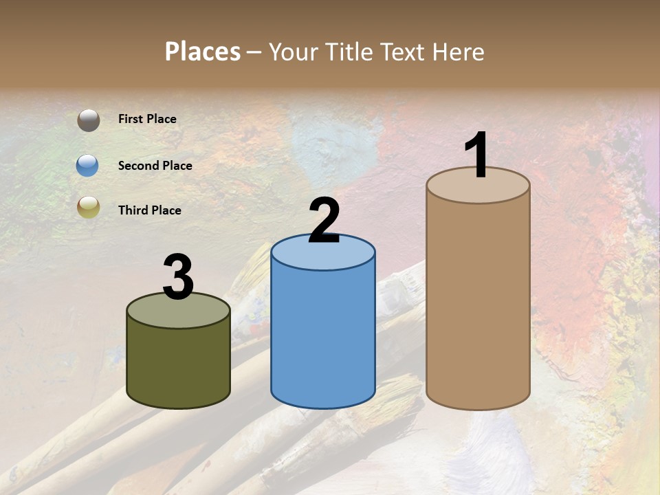 White Paintbrush Space PowerPoint Template