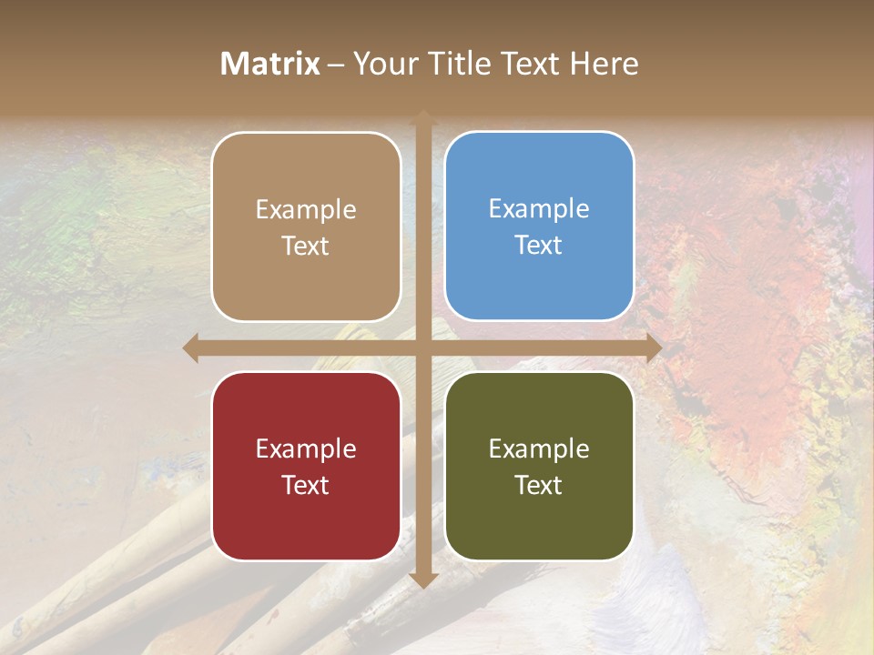 White Paintbrush Space PowerPoint Template