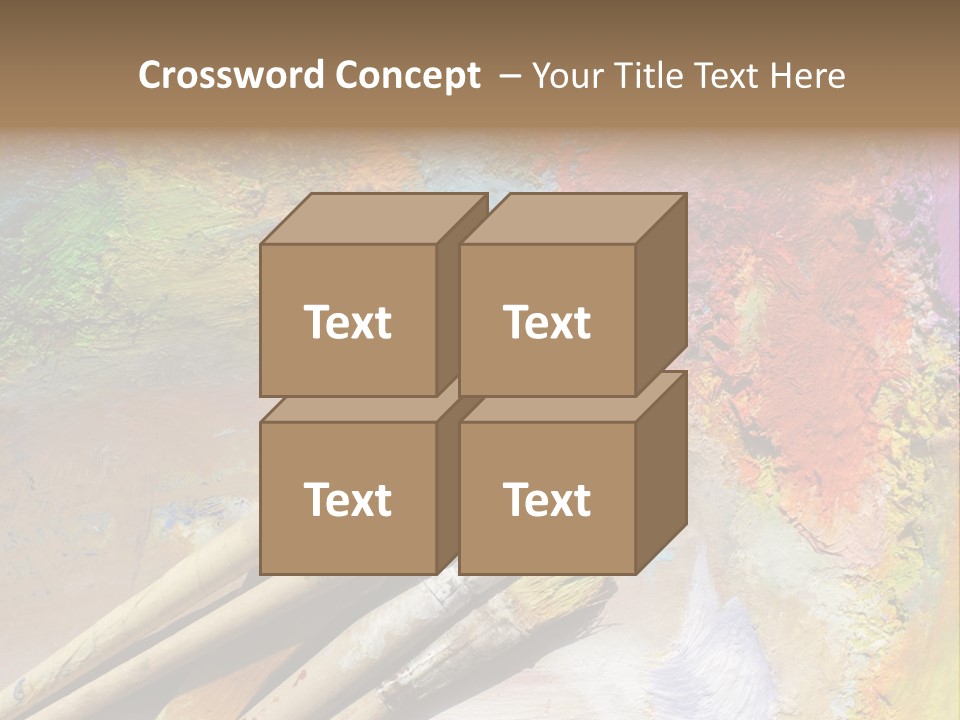 White Paintbrush Space PowerPoint Template