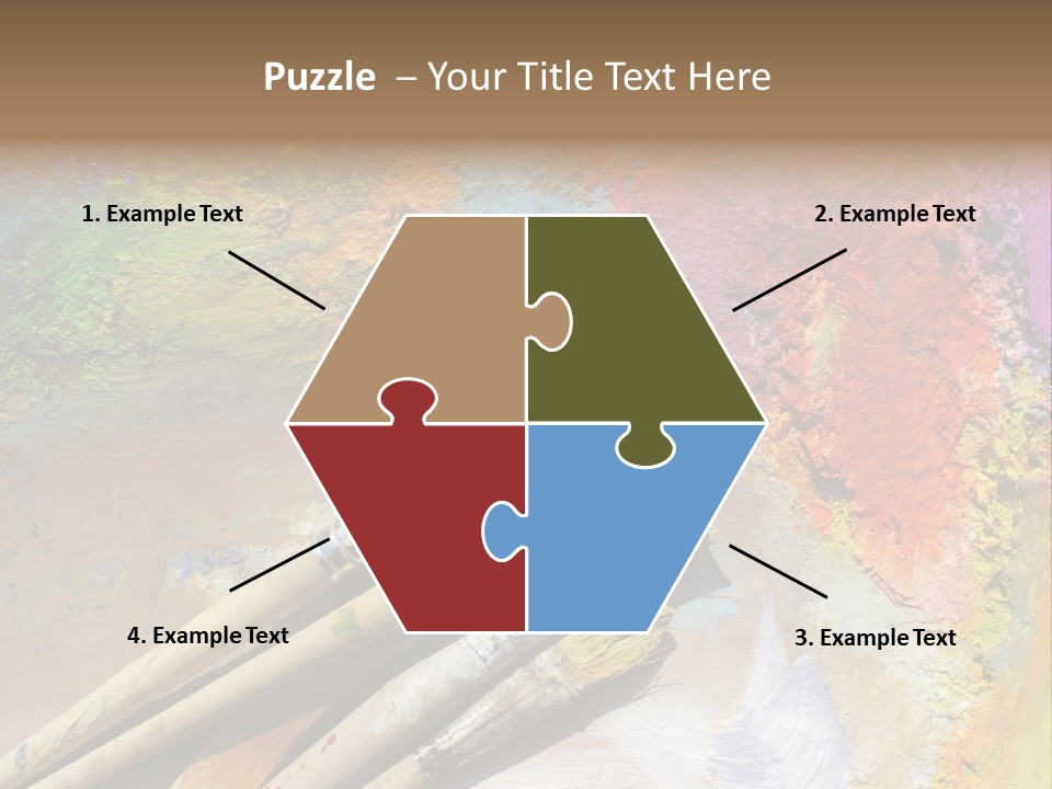 White Paintbrush Space PowerPoint Template