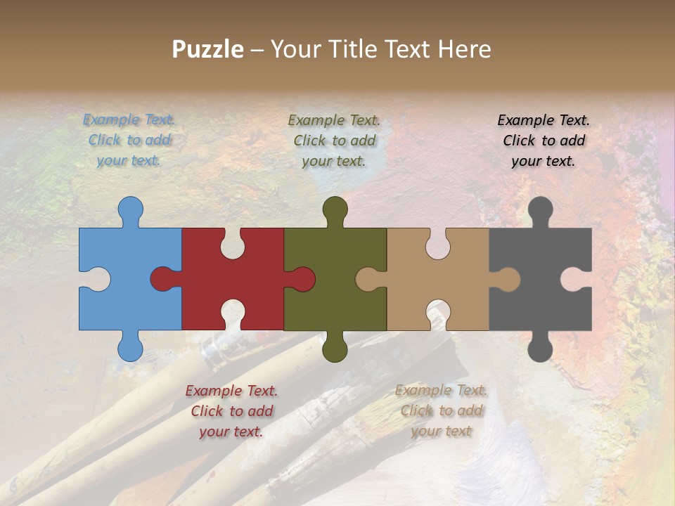 White Paintbrush Space PowerPoint Template