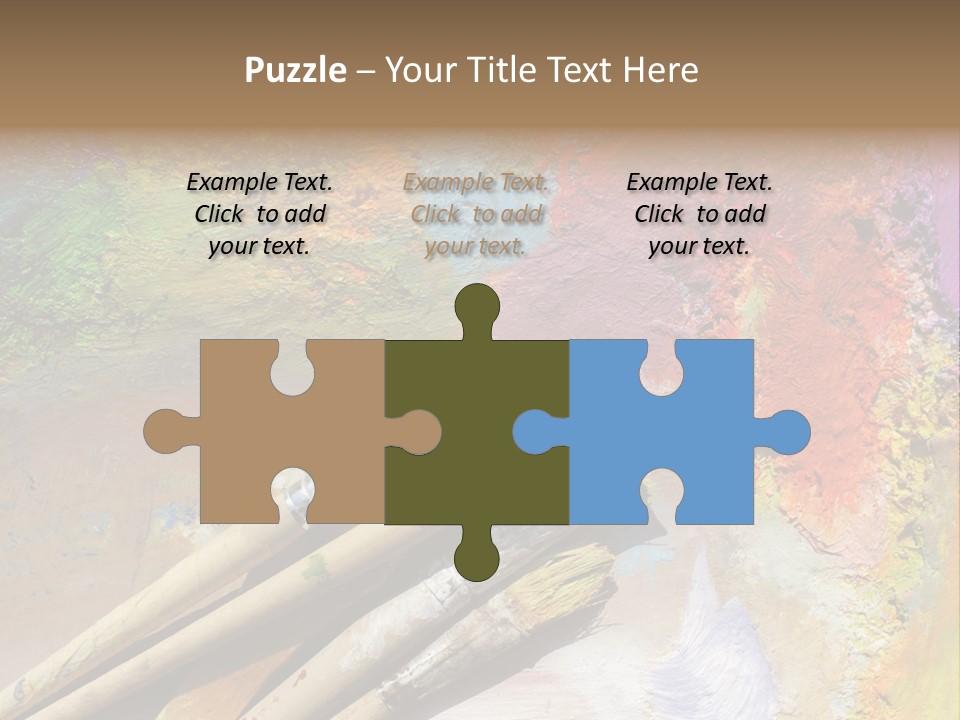 White Paintbrush Space PowerPoint Template