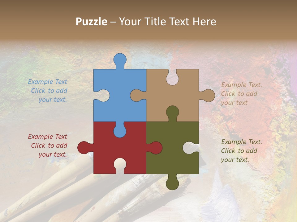 White Paintbrush Space PowerPoint Template