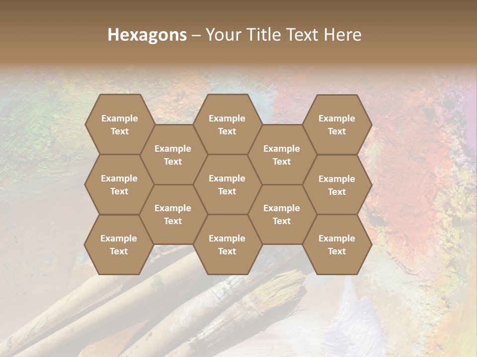 White Paintbrush Space PowerPoint Template