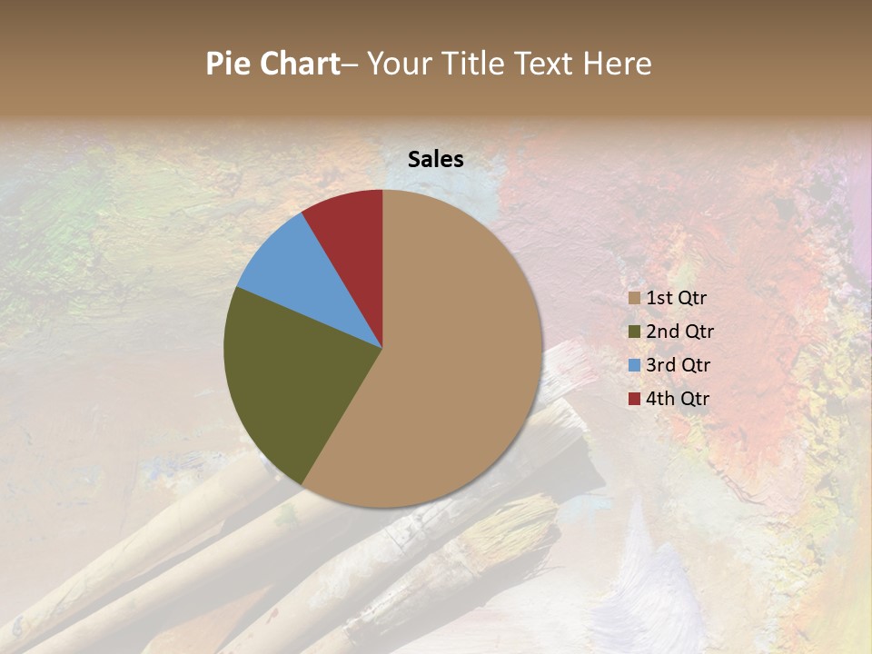 White Paintbrush Space PowerPoint Template