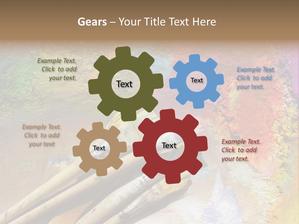 White Paintbrush Space PowerPoint Template