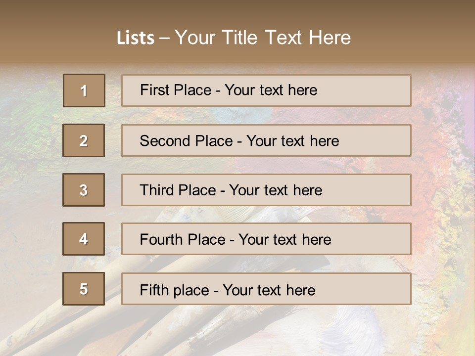 White Paintbrush Space PowerPoint Template