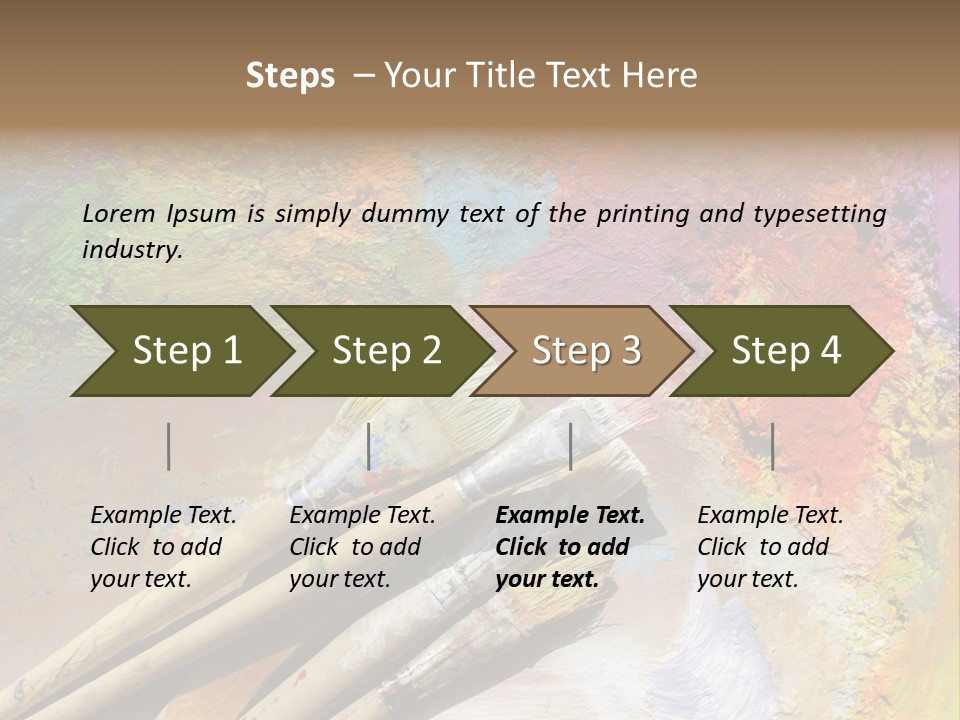 White Paintbrush Space PowerPoint Template