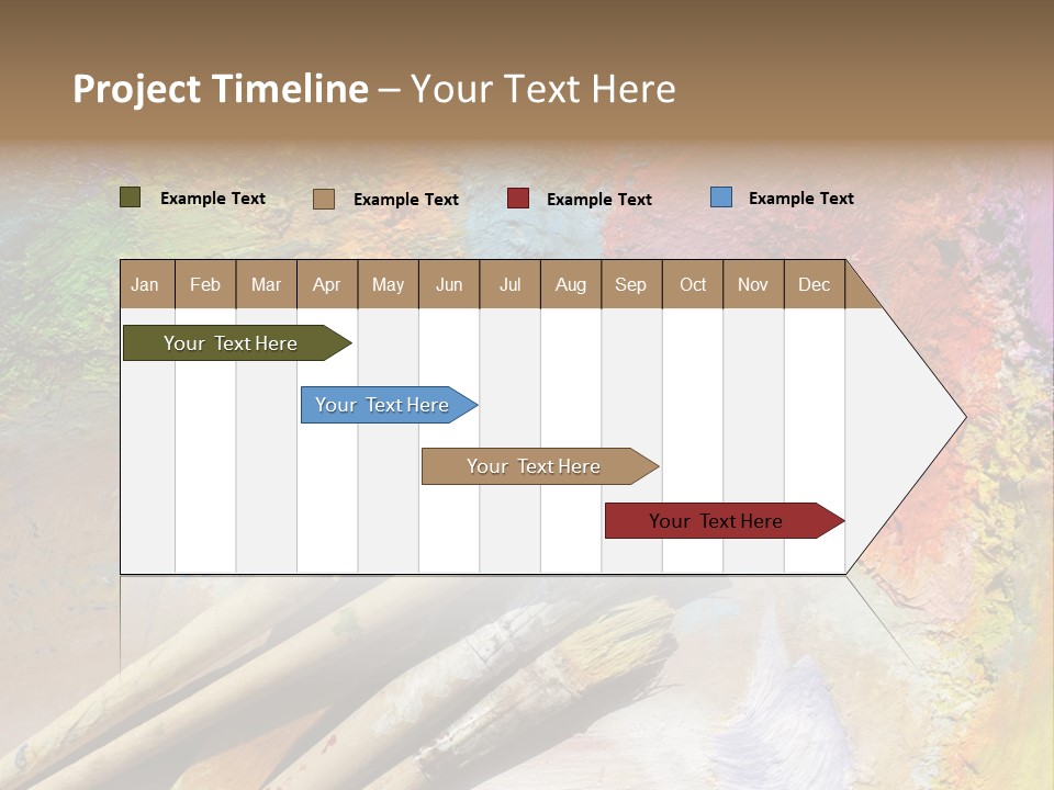 White Paintbrush Space PowerPoint Template