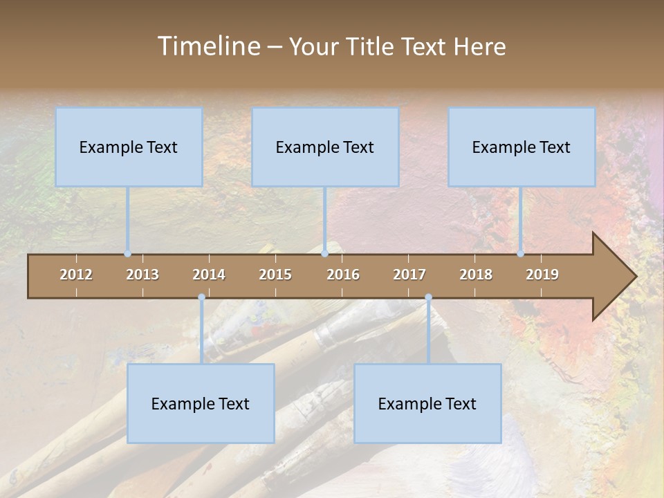 White Paintbrush Space PowerPoint Template