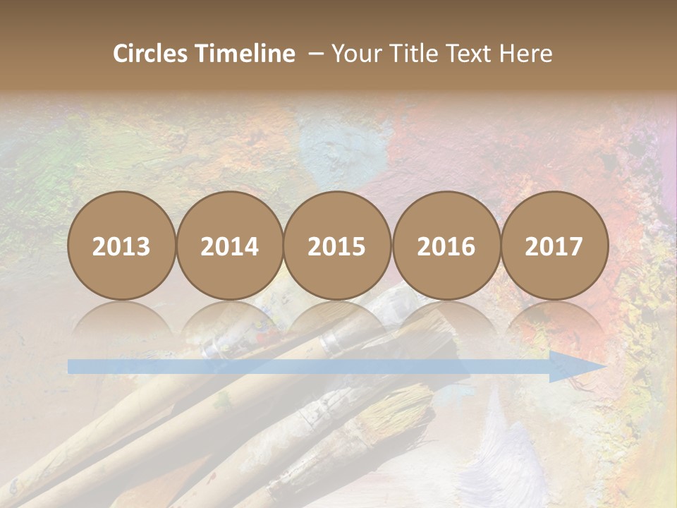 White Paintbrush Space PowerPoint Template