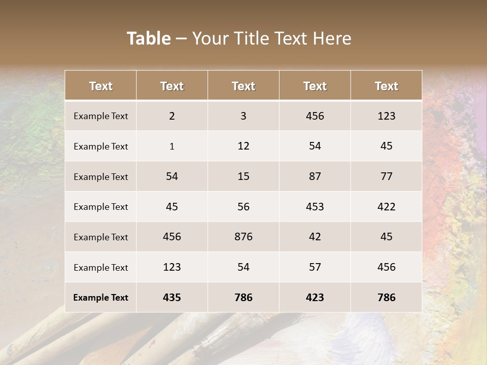 White Paintbrush Space PowerPoint Template