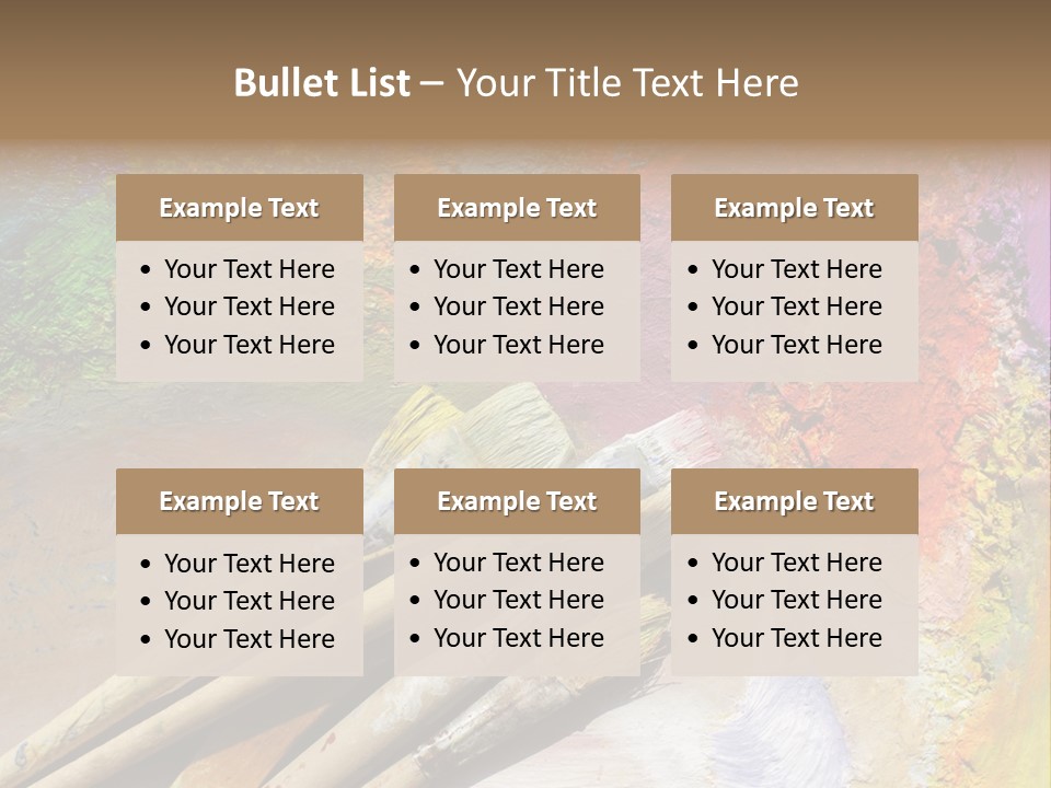 White Paintbrush Space PowerPoint Template