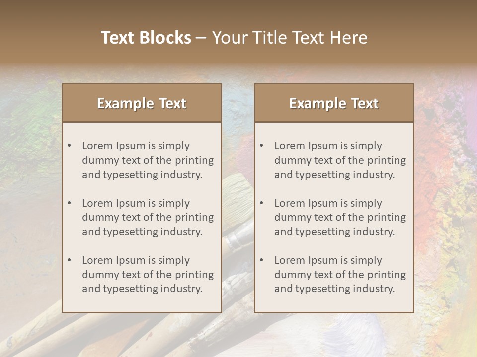 White Paintbrush Space PowerPoint Template