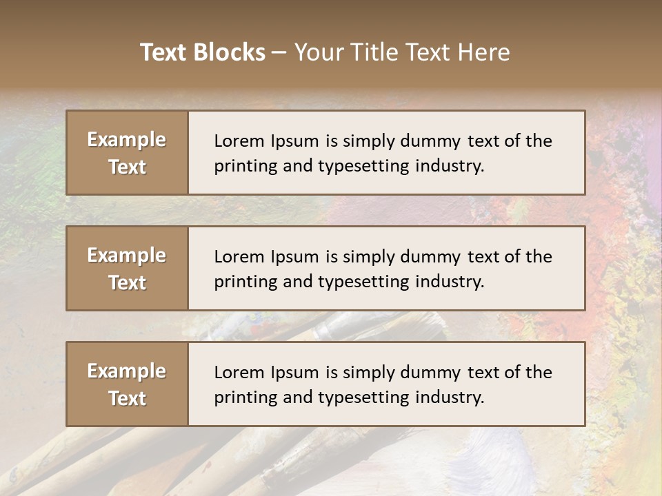 White Paintbrush Space PowerPoint Template