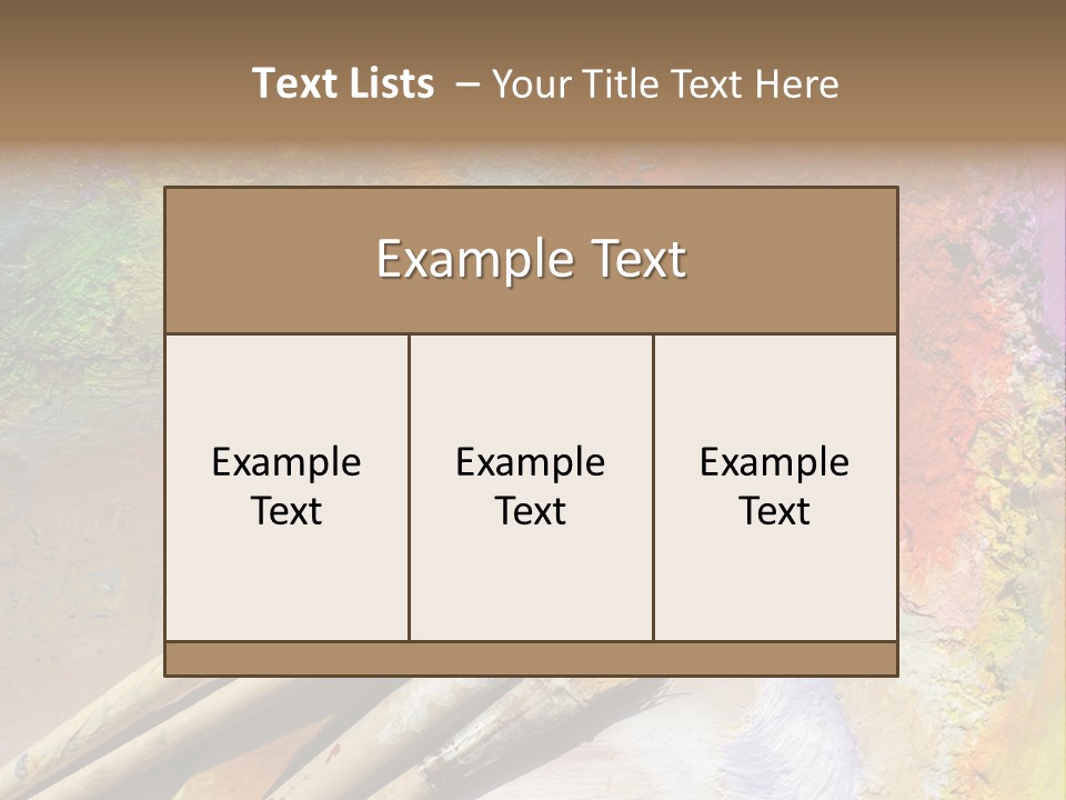 White Paintbrush Space PowerPoint Template