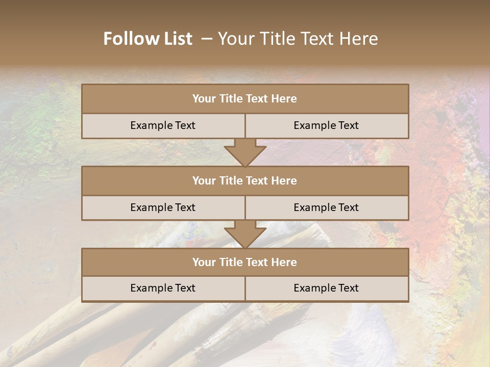 White Paintbrush Space PowerPoint Template
