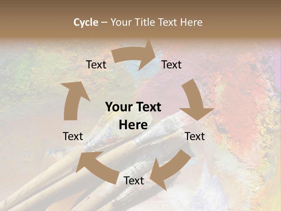 White Paintbrush Space PowerPoint Template