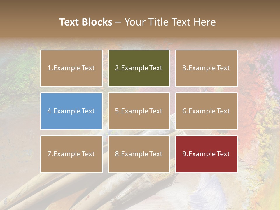 White Paintbrush Space PowerPoint Template