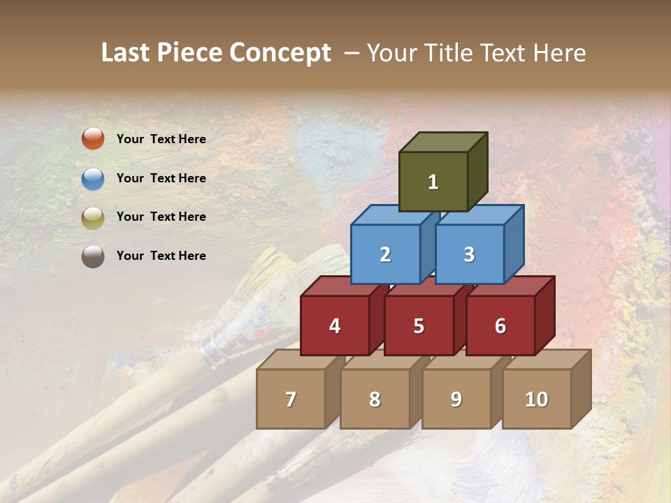 White Paintbrush Space PowerPoint Template