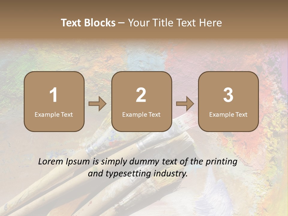 White Paintbrush Space PowerPoint Template