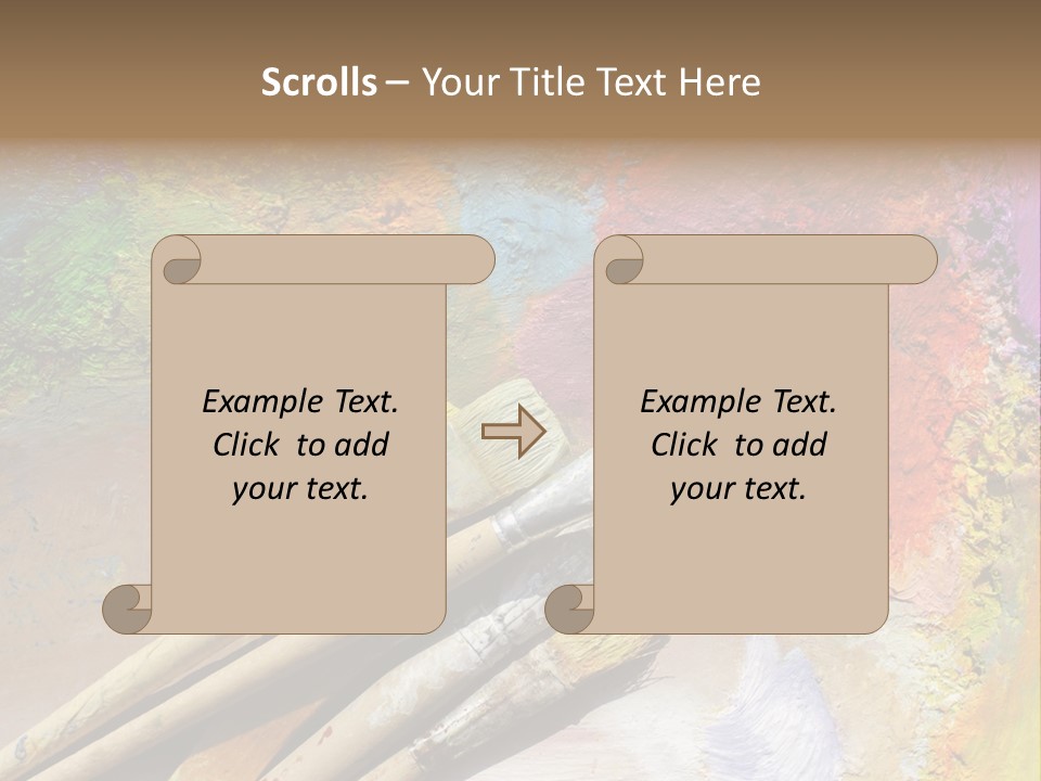 White Paintbrush Space PowerPoint Template