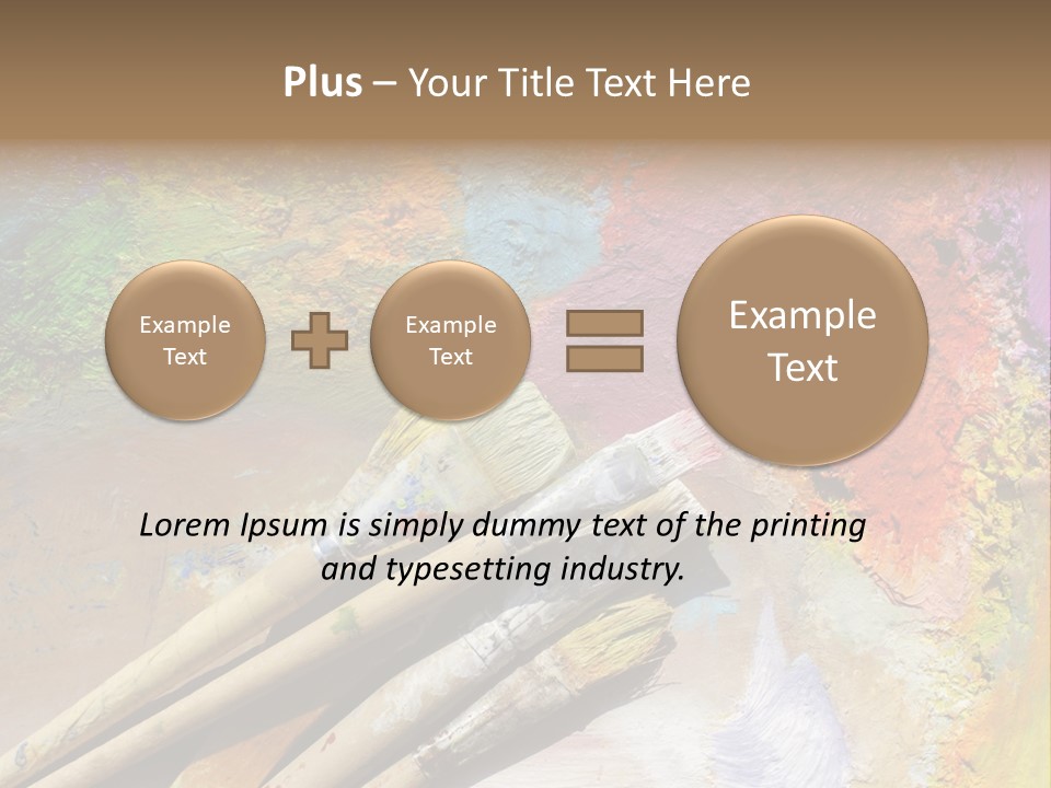 White Paintbrush Space PowerPoint Template
