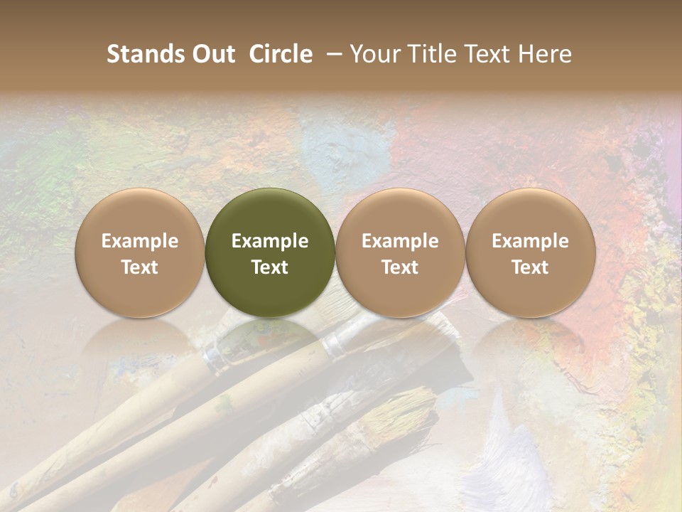 White Paintbrush Space PowerPoint Template