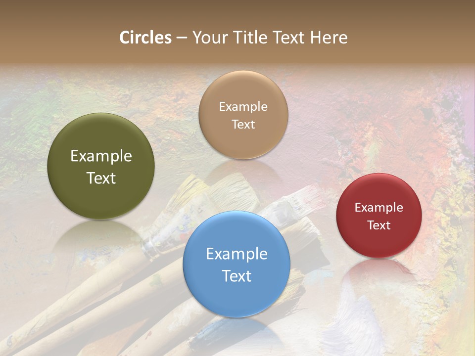 White Paintbrush Space PowerPoint Template