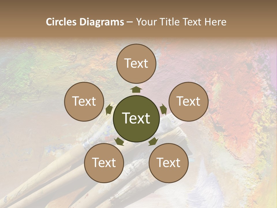 White Paintbrush Space PowerPoint Template