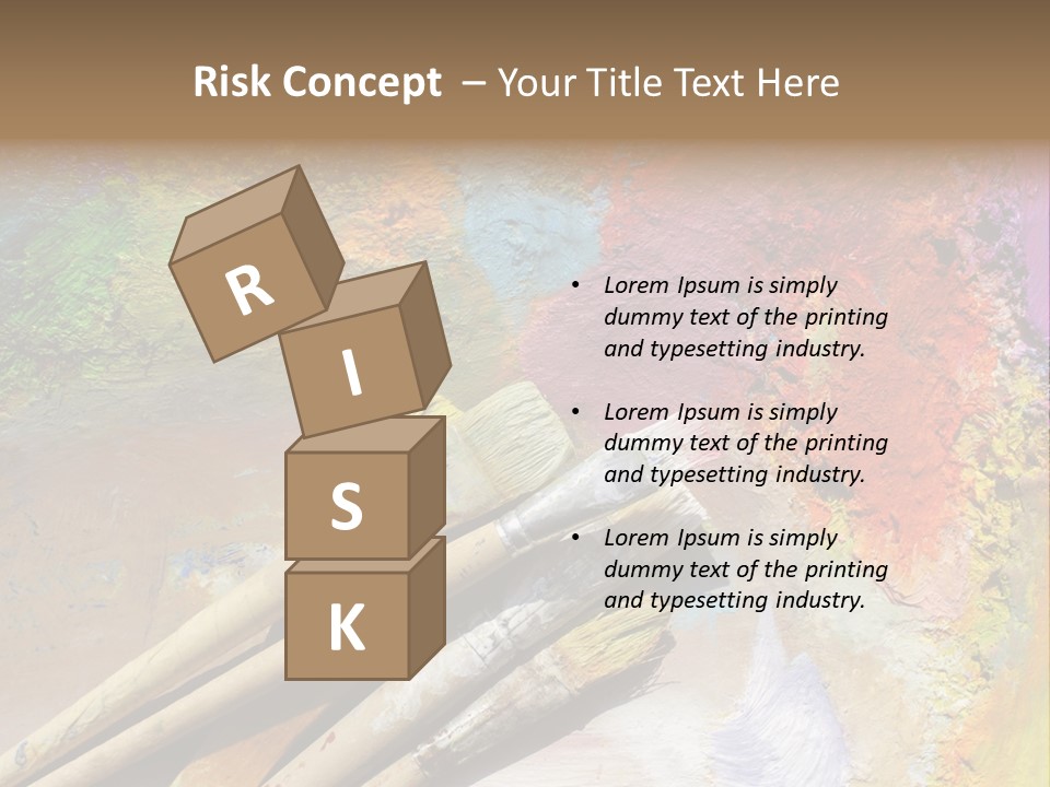 White Paintbrush Space PowerPoint Template