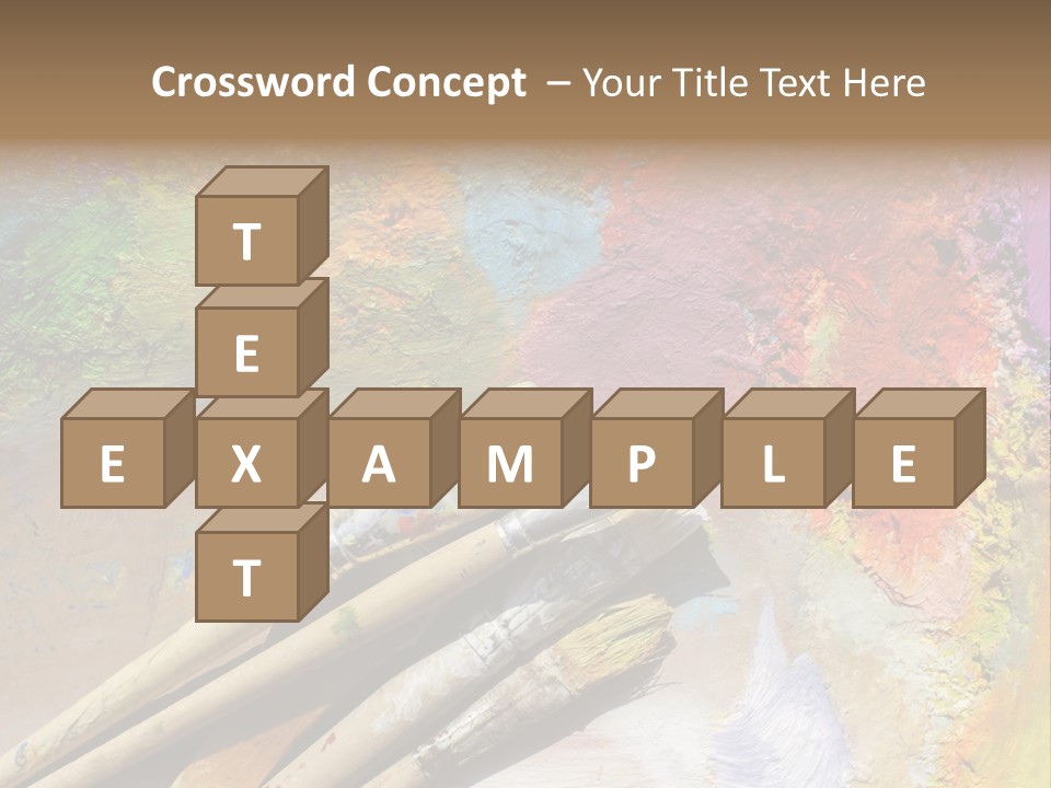 White Paintbrush Space PowerPoint Template