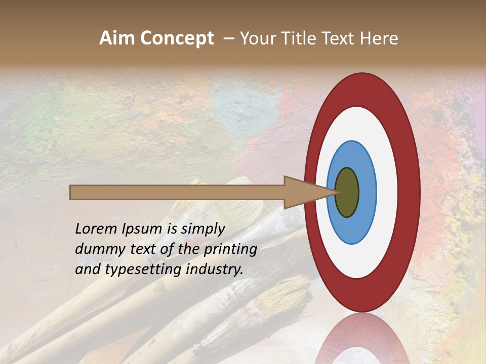 White Paintbrush Space PowerPoint Template