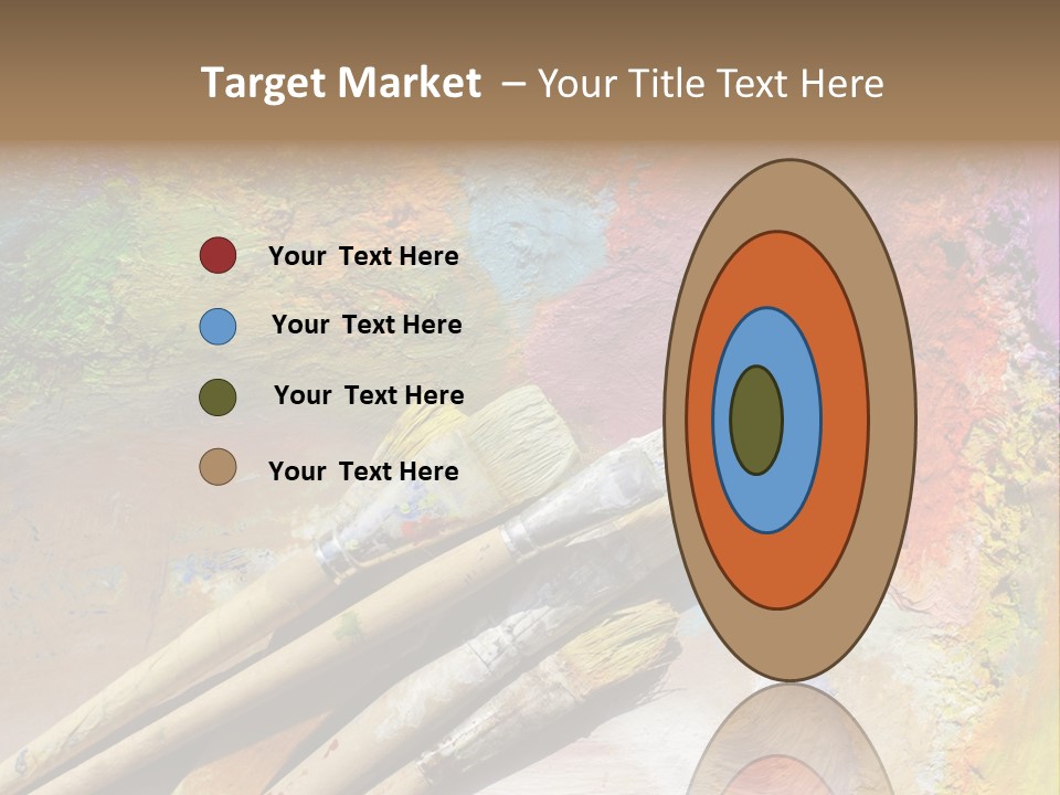 White Paintbrush Space PowerPoint Template