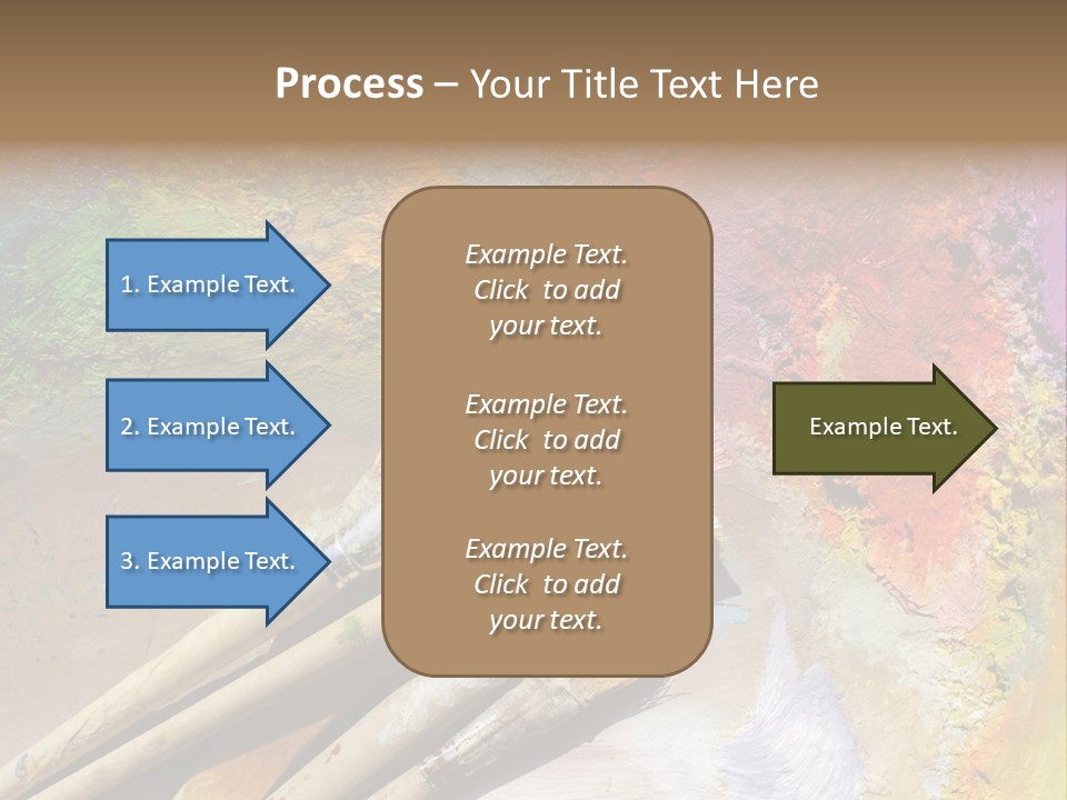 White Paintbrush Space PowerPoint Template