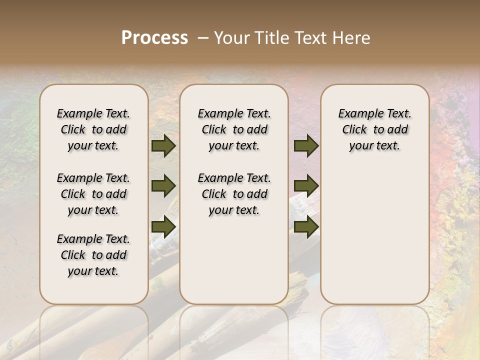White Paintbrush Space PowerPoint Template