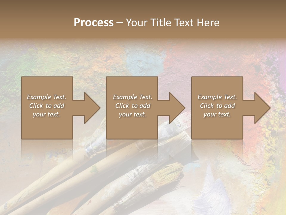 White Paintbrush Space PowerPoint Template