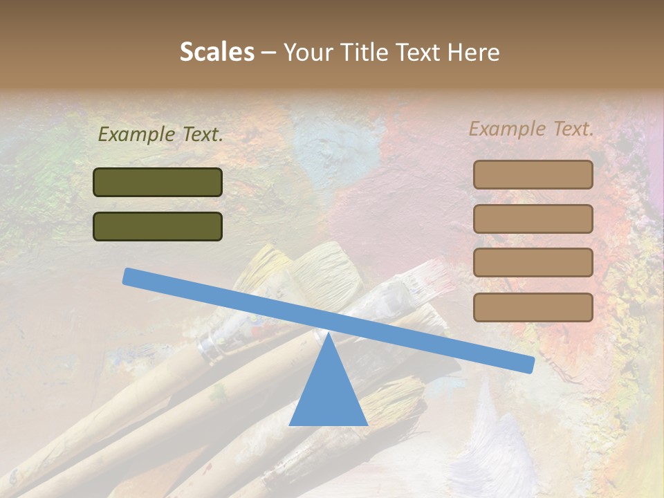 White Paintbrush Space PowerPoint Template
