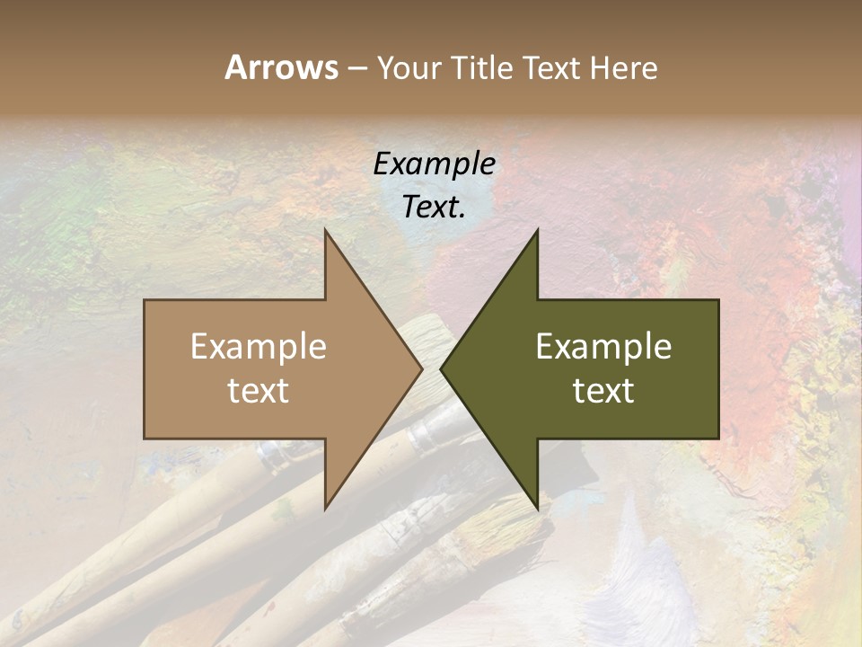 White Paintbrush Space PowerPoint Template