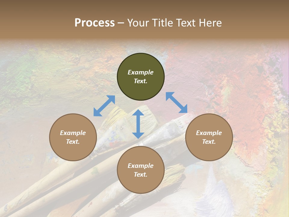 White Paintbrush Space PowerPoint Template