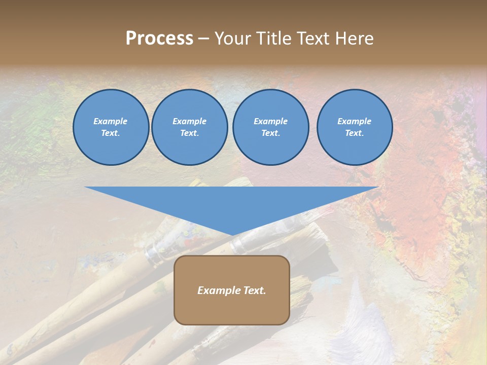 White Paintbrush Space PowerPoint Template